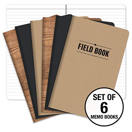Field Notebook/Journal - 5"x8" - Combo Colors - Lined Memo Book - Pack
