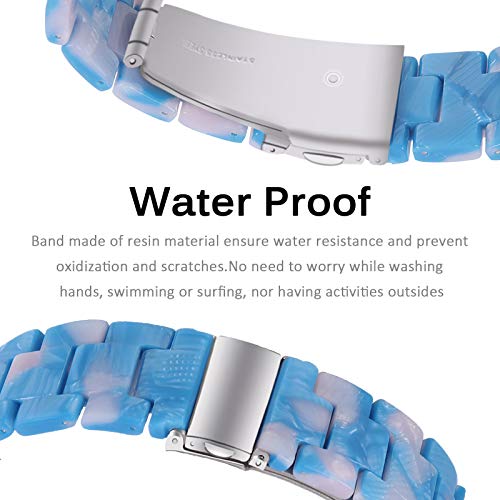 Miimall Pulseiras de resina compatíveis com Fitbit Versa 3/Sense para homens e mulheres super leves