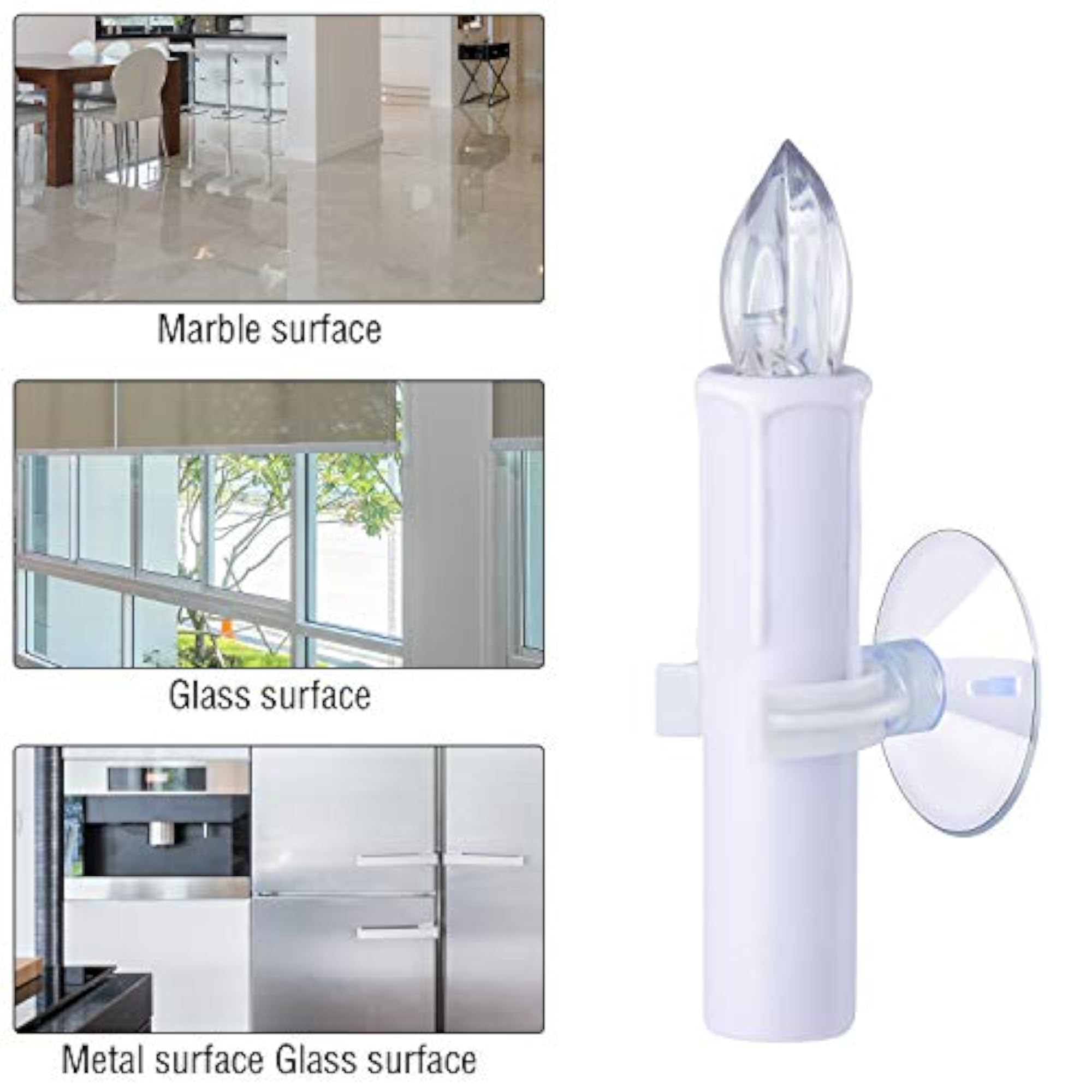 Christmas Candle Suction Cups Holder Clips Gift