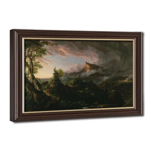 Impression sur toile Thomas Cole Course of Empire tableau 20x30 cm
