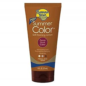 Banana Boat Summer Color Self Tanning Lotion, Deep Dark, 6oz