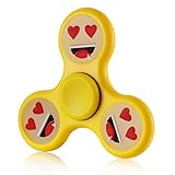 Zemojis Glow in the Dark Tri-Spinner Fidget Hand Spinner Toy Stress Reducer EDC Focus Toy Relieves ADHD Anxiety and Boredom Satisfaction Guarantee (Smilling Face w Heart Eyes)