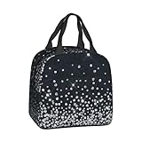 大容量 ポータブル ブラックシルバーグリッターダイヤモンドキラキラ 防水通気性 保温 耐摩耗性 ファッション 子供用 ユニセックス