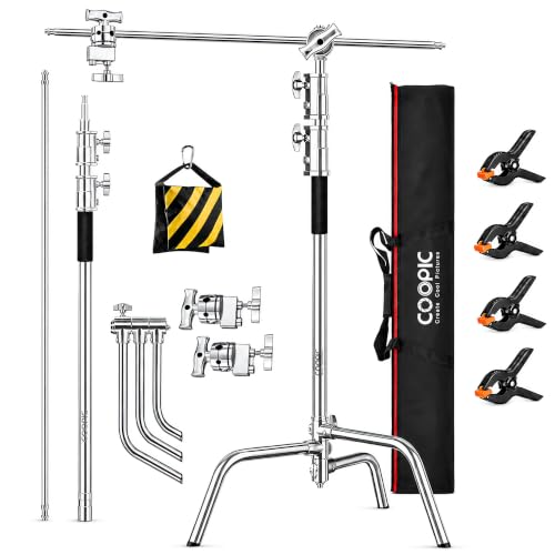 C Stand Light Kit with Boom Grip Heads & Bag