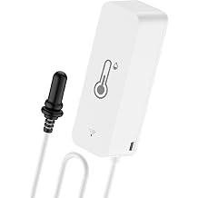 DEWIN WiFi Temperature and Humidity Sensor, Smart Room Temperature Humidity Monitor with External Probe Hygrometer Indoor Meter for Freezer, Aquarium with TUYA Intelligent Remote Monitoring, APP Alarm