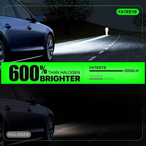 H4 9003 HB2 LED Headlight Bulbs, 20000LM 70W 6500K Super Bright Wireless LED Car Headlight Conversion Kit, Top-Level Chip, Halogen Headlight Replacement, Mini Size Plug and Play LED Fog Light Bulb