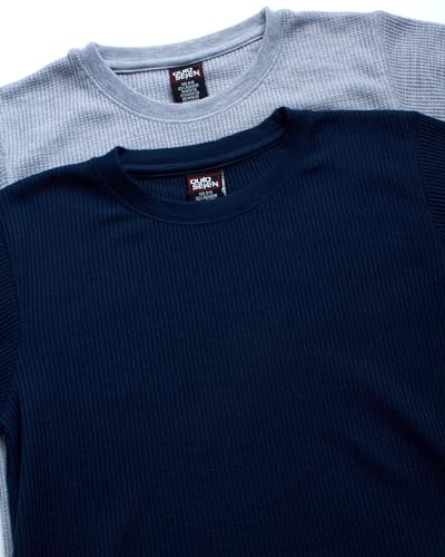Quad Seven Boys Long Sleeve Shirts - 2 Pack Thermal Waffle Knit Crew Neck Youth Kids Boys Thermal Shirts (Sizes: 8-18)2