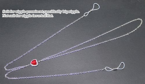 Non Piercing Nipple Chains Choker Heart Nipple Jewelry Fake Body Piercing Rings #TOP2