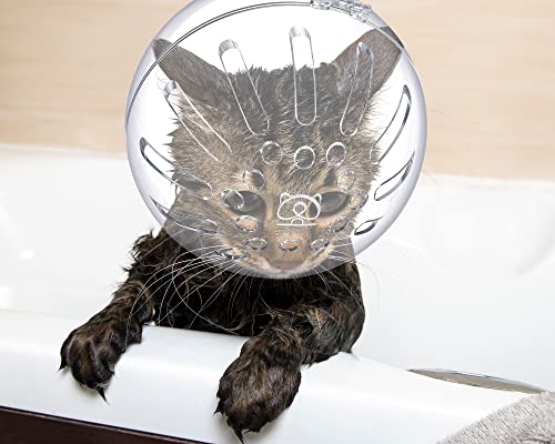 Cat Muzzle For Grooming Cat Adjustable Hood With Cat Paw Covers, Kitten Breathable Anti Bite Muzzles Anti Scratch Boots Silicone Cat Shoes Boots Cat Paw Protector For Cats Bathing Shaving (Medium) #TOP4