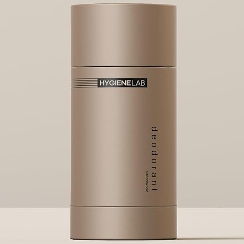Desodorante para hombre, sin aluminio, protección contra olores las 24 horas, verificado por EWG, aroma de sándalo premium, aplicación de