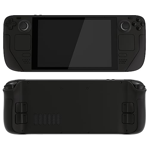 Image of eXtremeRate DIY Full Set Shell & Buttons for Steam Deck LCD, Custom Black Faceplate Back Plate Replacement Shell for Steam Deck LCD - Console Not Included
