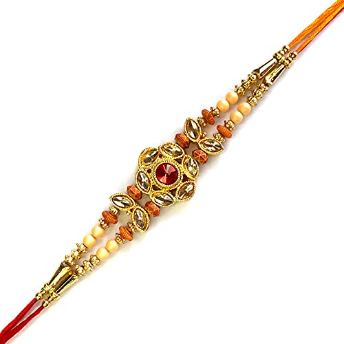 Unisex Adult Subham Trading Handwork Rakhi For Bhaiya With Free Roli Chawal For Celebration Of Rakshabhandhan(1 Piece Rakhi) (Rakhi_65_1), Gold (B09C451JG7) Amazon Price History, Amazon Price Tracker