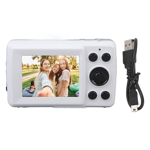 Appareil photo numerique portable HD 1080p compact blanc pour vlog