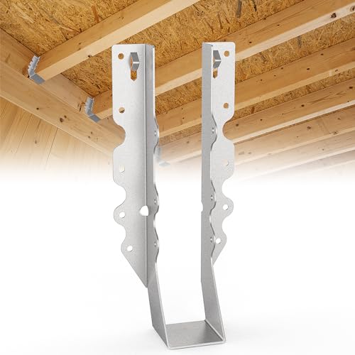 YOUYIKOO 20 pcs 2x10 Joist Hanger,LU24 20 Gauge Galvanizing Face Mount Joist Hangers for Wood,Hurricane Tie for Rafter Fits truss Connectors,Rafter Hangers 2x10 Great for Floor Deck and Ceiling Joists by Youyikoo - Used condition - US$19.62