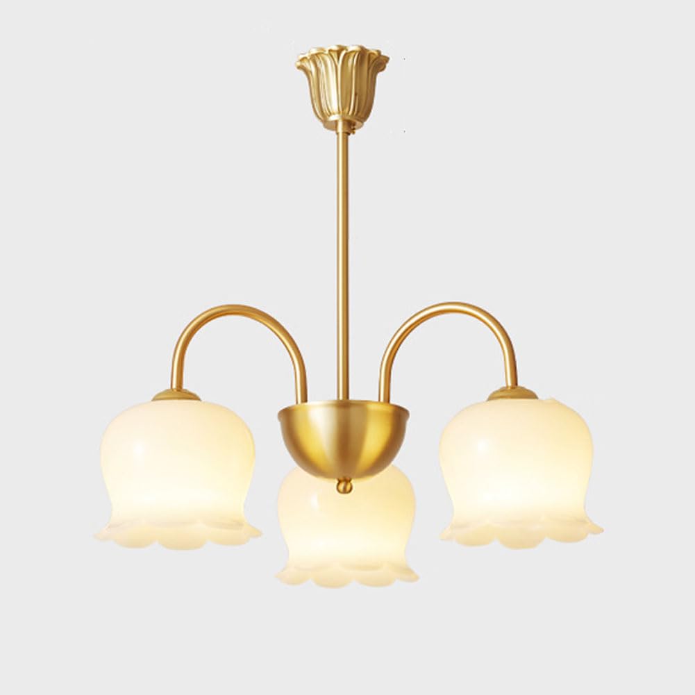 Lustre tout cuivre fait main style crème français en laiton durable