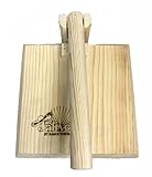 Mexican All Wood Large 12' Manual Tortilla Maker Press Wooden Handle Made In Mexico flower Corn Sugar Pancakes (gorditas) Savory Christmas...