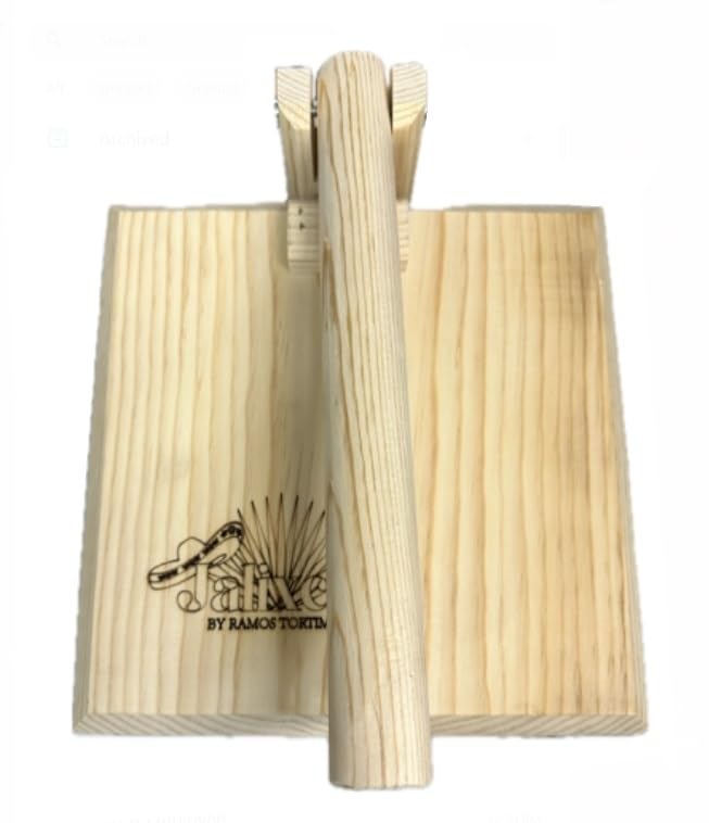 Mexican All Wood Large 12" Manual Tortilla Maker Press Woode...