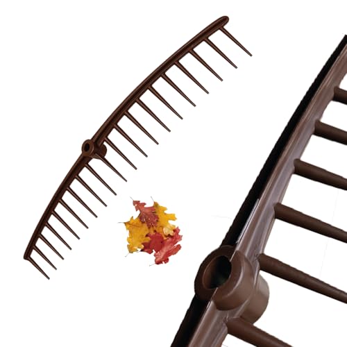 Crisalide® – Rastrello da Giardino 70 cm con 20 Denti in Polipropilene | Leggero e Resistente, Ideale per Orti, Foglie e Terreni | Manico Non Incluso | Colore Marrone