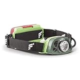 Favour Profi Outdoor Stirnlampe LED Kopflampe, 300 Lumen, IPX4 wasserdicht, wiederaufladbar (inkl. Akku), Licht- und Bewegungssensor mit Gestensteuerung, Verstellbarer Leuchtkopf, rotes Rücklicht