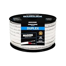 12 Gauge 2 Conductor Marine Wire - 30 ft Duplex Flat Marine Grade Wire Tinned Copper Oxygen-Free Insulated - 12/2 AWG UL 1426 Standard PVC Wire for Boat, Automotive, Speakers, Camper & Trailers