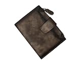 Lavemi Small Compact Women Wallet RFID Blocking Genuine Leather Bifold Purse with ID Windows (Coffee)