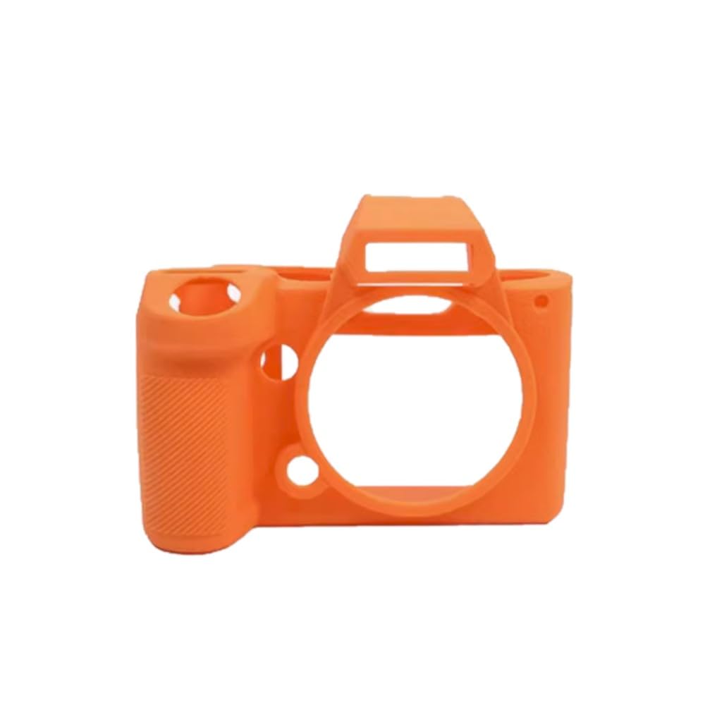Custodia per fotocamera arancione in morbido silicone antiscivolo texture armatura copertura protettiva per fotocamera mirrorless Panasonic Lumix S5II