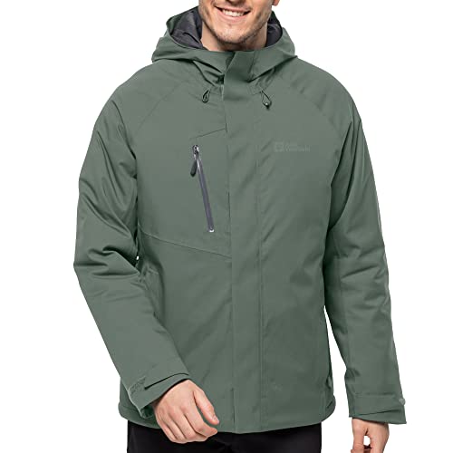 Jack Wolfskin Troposfera masculina padrão Ins JKT M, verde-sebe, P