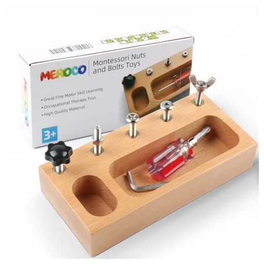 MEROCO Montessori Screw Driver Board for Kids Montessori Materials Basic Skills Educational Learning Toys for 3 4 5 Year Old Kids Toddlers Sensory Montessori Toy Preschool Classroom