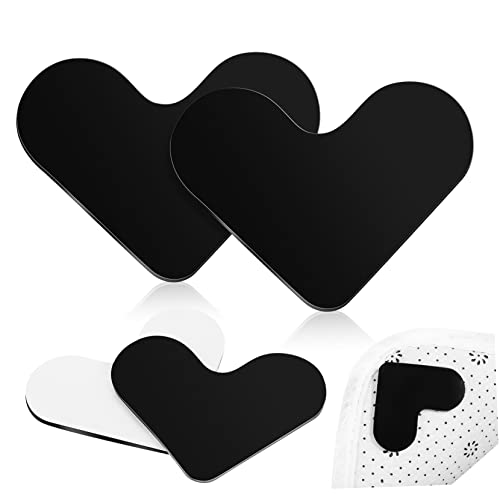 RORPOIR 4 peças Fita de tapete com ventosas ganchos fita de tapete PU em forma de coração