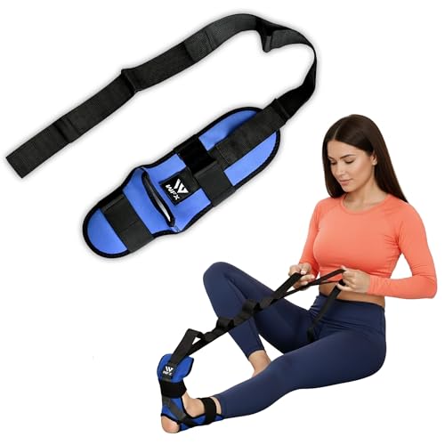 WFX Yoga Stretching Strap with Loops, Full-Body Flexibility Trainer Exercise Band for Legs & Feet, Ideal for Physical Therapy, Pilates, Dance & Gymnastics