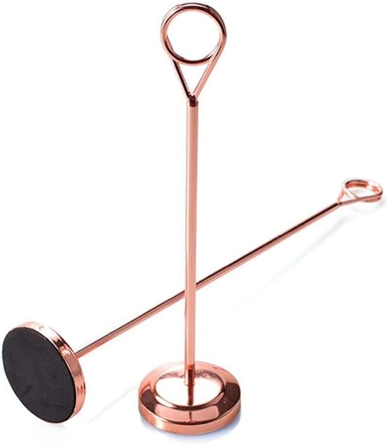 2pcs Place Card Holders,Stainless Steel Table Numbers Stands For Weddings Restaurant And Party, Round Shape Paper Menu Clips Photo Clip Holder 10/15/20/25/30cm ( Color : Height 150mm (5.9 inches) ) (