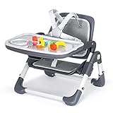 Sûr et stable : ce siège pour enfant est équipé d'un harnais à cinq points, ce qui peut empêcher efficacement le bébé de glisser. Le design des pieds antidérapants du siège rehausseur de chaise haute permet aux chaises hautes d'être mieux fixées dans la chaise adulte. Le coussin est en tissu doux pour la peau, offrant un soin doux pour le bébé. Matériau sans BPA, bébé peut profiter des repas et des collations