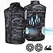 Fan Vest Breathable Circulating 3 Speed Fan Jacket USB Power Light Cooling Vest Cable Control Round Neck Sleeveless Cool Vest for Working Camping Hiking, S, Fan Jacket