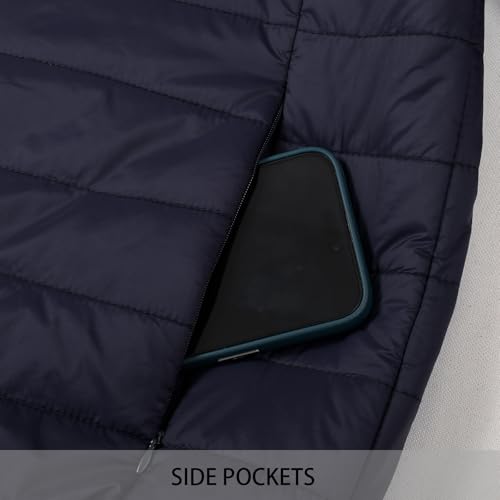 Image of MADHERO Mens Puffer Jacket Packable Lightweight Water-Resistant Stand Collar Down Alternative Puffy Outerwear Coat