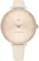 Tommy Hilfiger Women's Kelly Beige Leather Quartz Basic Slim Watch, 1782111, Rose Gold, 38 mm