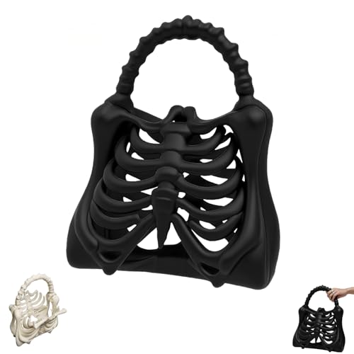 3D Printed Skeleton Bone Bag, Bag of Bones Halloween Decor, Skeleton Hand Bag, Gothic Bags, Skeleton Bones, Horror Purse