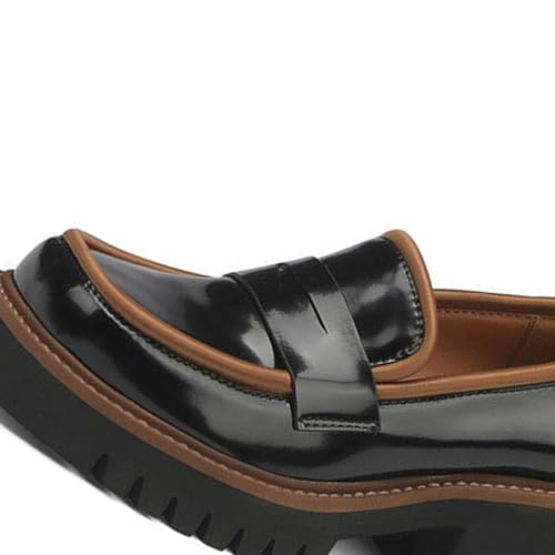 Loafers for Women Women’s British Style Thick-Soled Casual Loafers Genuine Leather College Shoes for Girls2