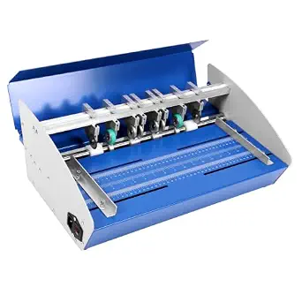 Generic 3-in-1 Steel Paper Perforating Machine 110V 460mm with Scale Ruler