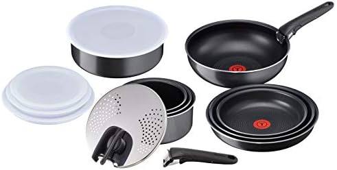 Tefal Ingenio Zestaw Garnków i Patelni, Aluminium, Czarny, 20 Szt.