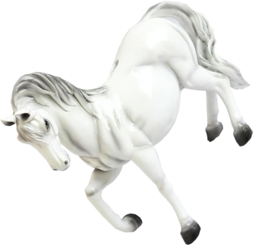BESPORTBLE Creative White Horse Shaped Coin Storage Jar for Large Resin Saving Pot to Organize Spare Change and Bills Money Bank Encouraging Saving Habits and Birthday