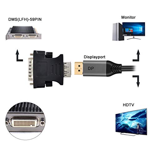 CY Adapter DMS-59pin Male LFH 60Pin to DP Displayport Female Extension Convertor for Desktop Graphics Card - Image 2