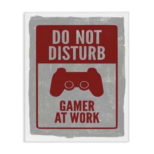 Stupell Industries Gamer Vintage Style Do Not, 24 x 30 Inch Canvas Wall Art