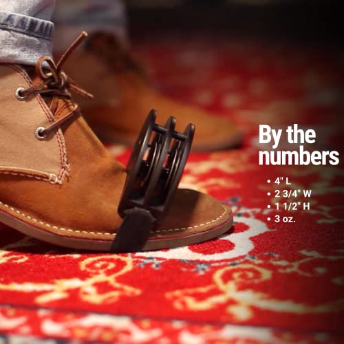 Meinl Percussion Foot Tambourine With Stainless Steel Jingles-Not Made In China-Accompaniment For Cajon Gigs, 2-Year Warranty, Fjs2S-Bk #TOP5