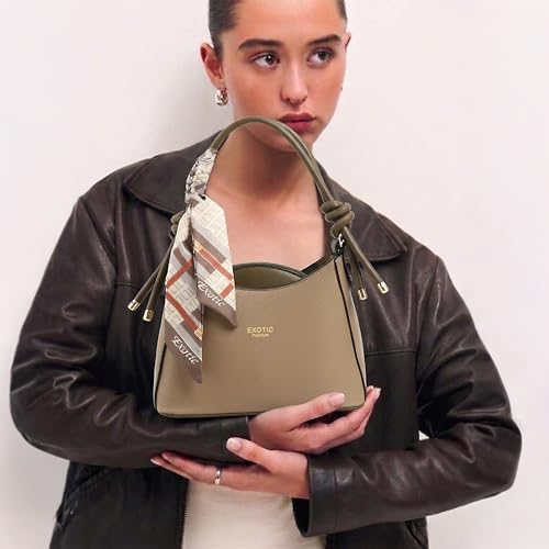 Image of EXOTIC Elara Knot Hobo Shoulder Bag for Women | Textured PU Leather | Detachable Sling Strap | Stylish Everyday Purse
