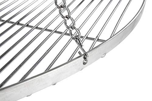 Griglia in acciaio inox 60 cm girevole a tre gambe...