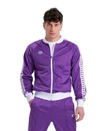 Arena Men's Standard Relax Iv Team Full-Zip Track Jacket, Purple/White/Purple, Large #TOP6