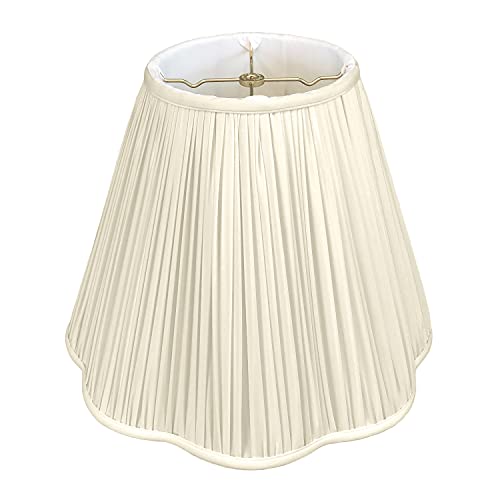 Royal Designs Bottom Scallop Gather Pleat Basic Lamp Shade, Beige, 8"" X 16"" X 13"" (Bs-754-16Bg) #TOP8