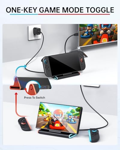 Switch 2 Dock, Docking Station for Nintendo Switch 2 with 60W Charger &HDMI — view 6