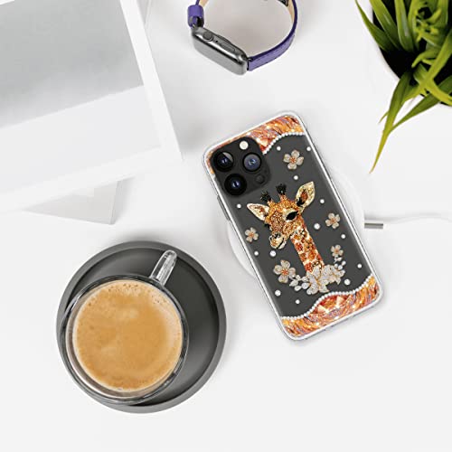 Cubicer Giraffe Jewelry Style Phone Case Shockproof Cases Accessories Transparent Cover Slim Clear Soft Design For Women Compatible With Iphone Compatible With Iphone 13 Pro #TOP4