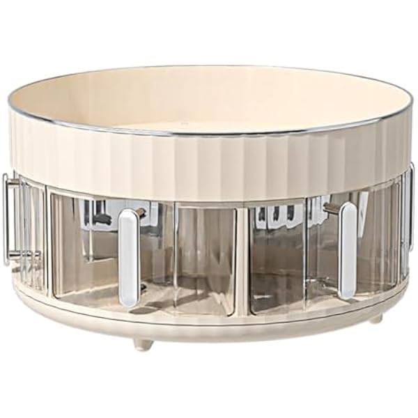 Obrotowy organizer na przyprawy o 360° – Lazy Susan na blat do przechowywania przypraw, olejów i przypraw, tworzywo sztuczne bez BPA, antypoślizgowa podstawa, stojak oszczędzający miejsce